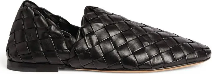 Bottega Veneta Leather Intrecciato Slippers