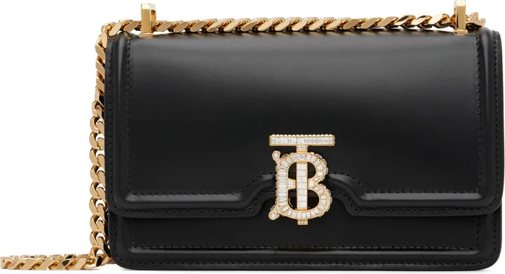 Burberry Black Mini 'TB' Shoulder Bag