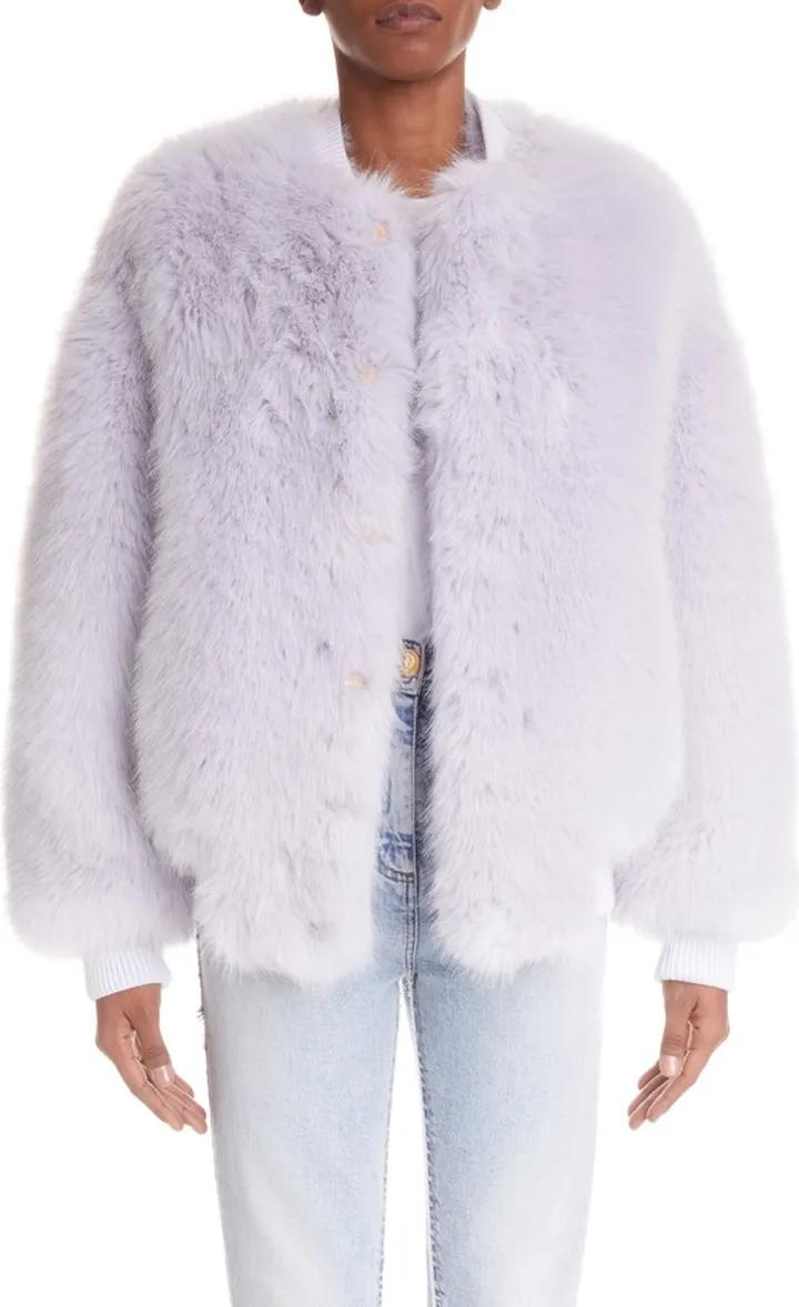 Faux Fur Bomber Jacket