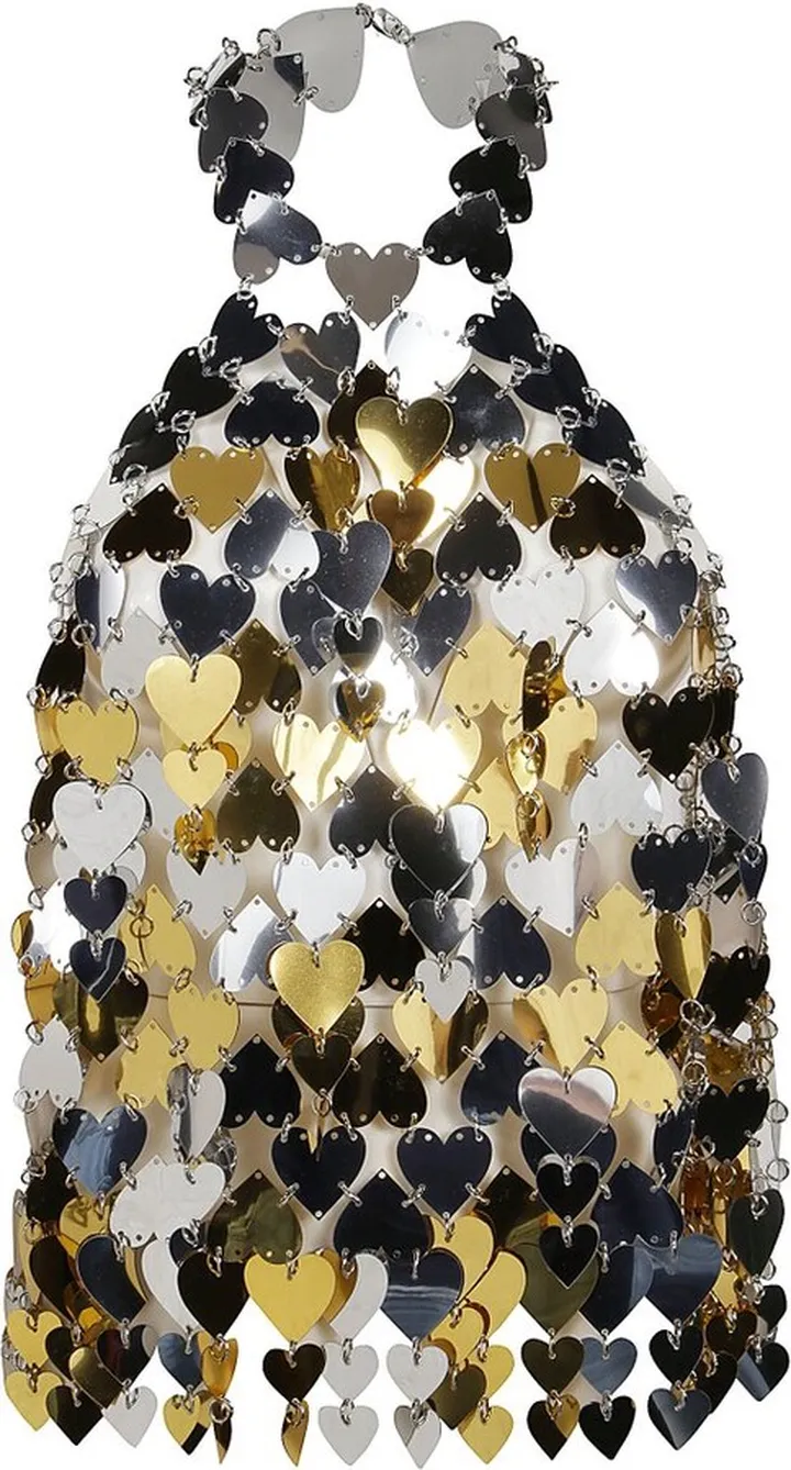 Paco Rabanne Metallic Halterneck Open-Back Top