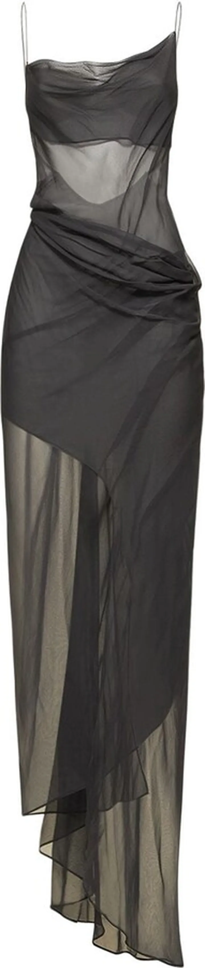 Silk chiffon long dress