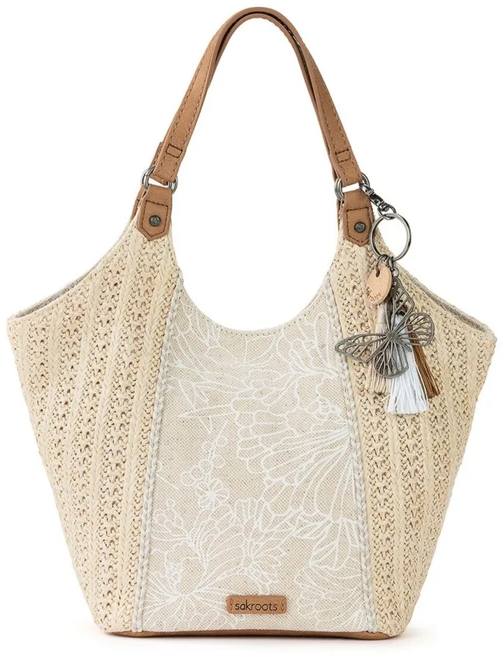 Women's Roma Straw Small Shopper