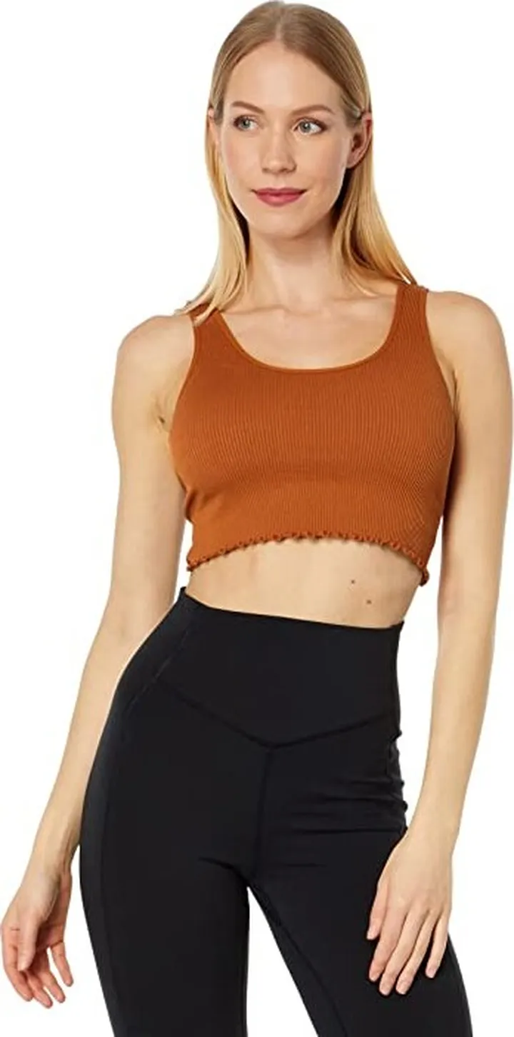 Spiritual Gangster Amor Crop Tank (Nutmeg) Women's Sleeveless