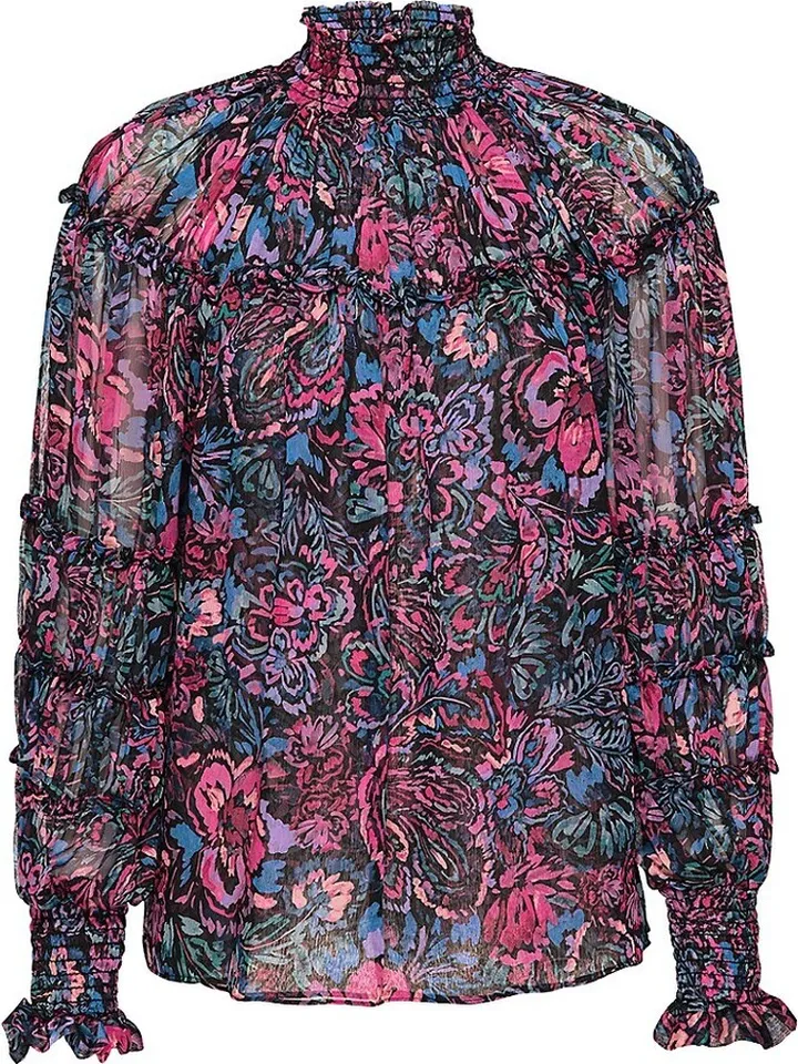 Rosalind Smocked Painterly Top