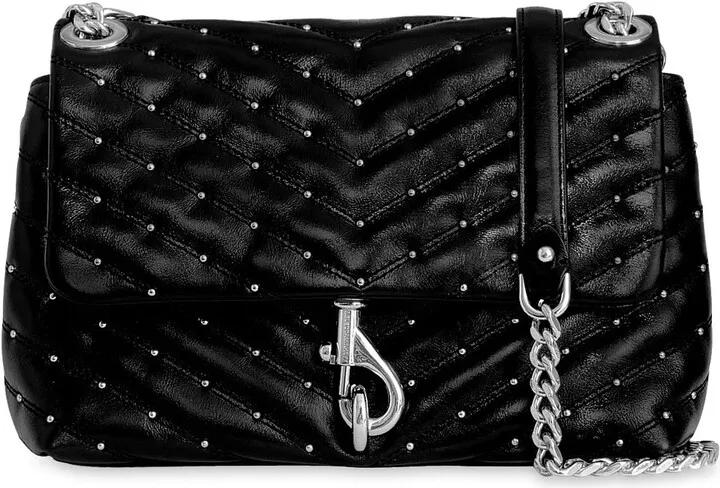 Edie Studded Convertible Leather Crossbody Bag