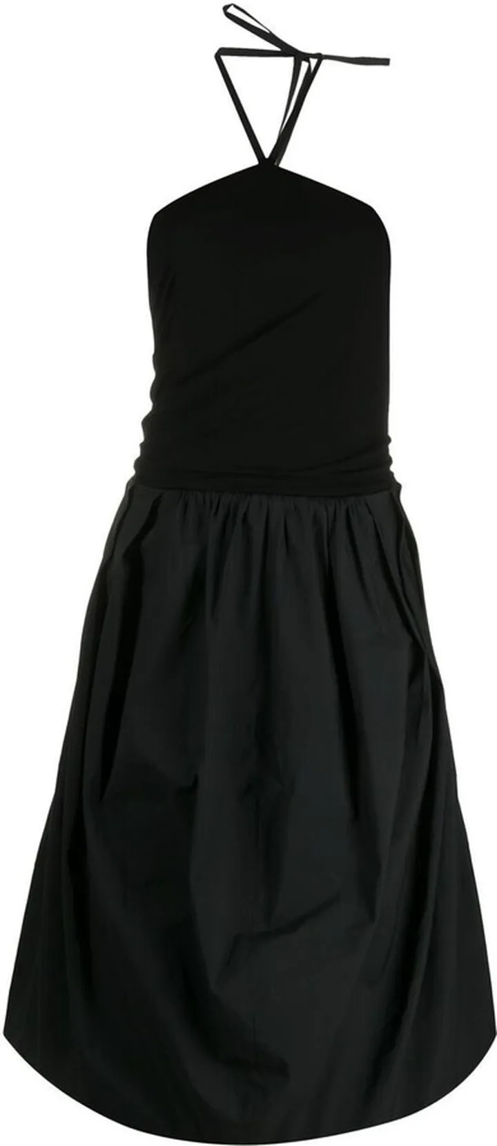 Balloon Hem Halterneck Dress