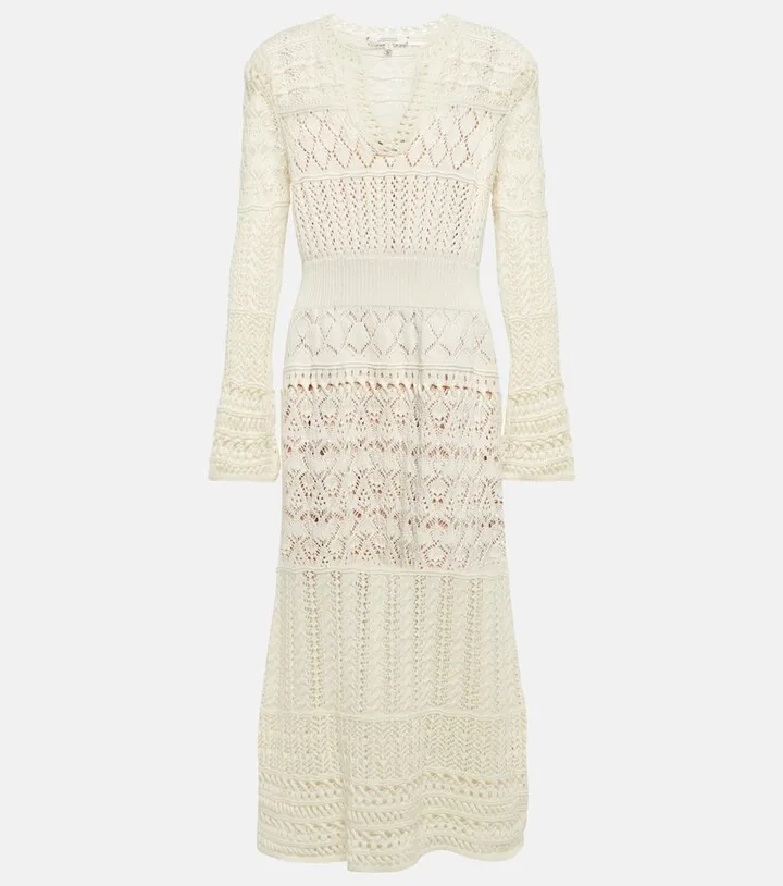 Seductive Lace wool-blend maxi dress
