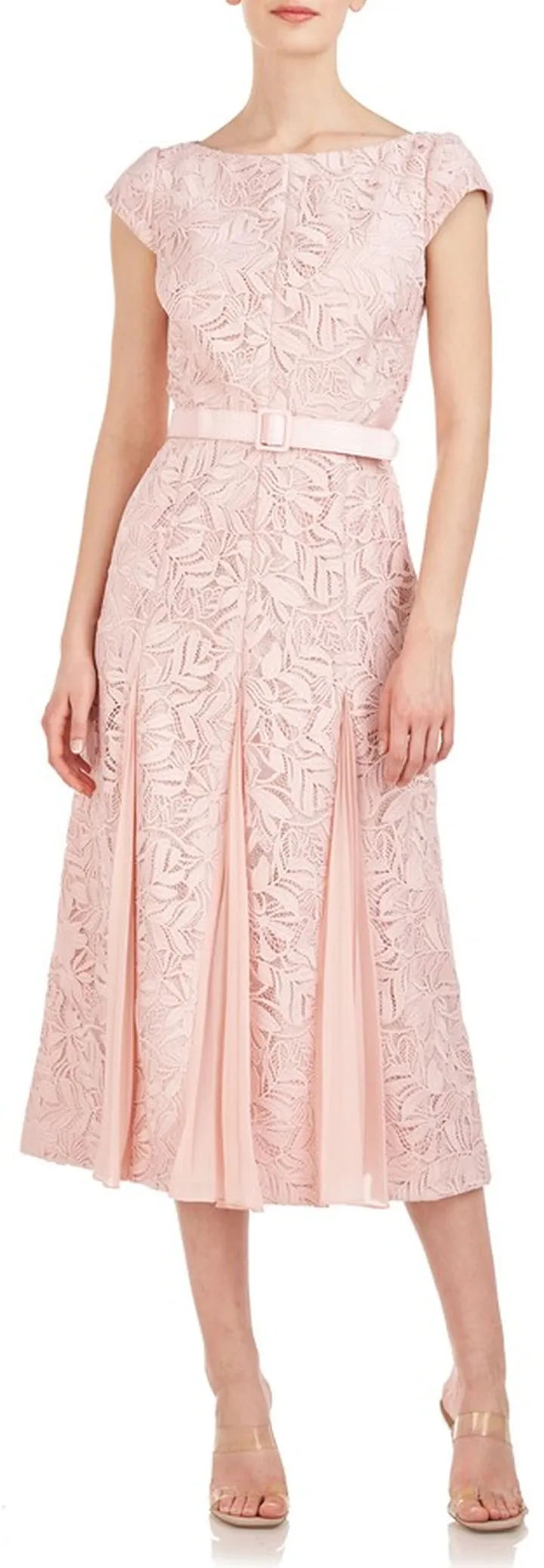 Angela Lace A-Line Midi Dress
