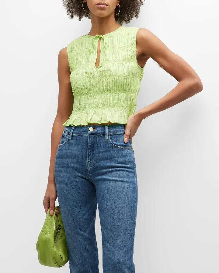 Sleeveless Shirred Top