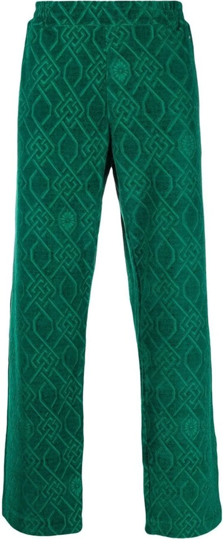 Monogram Jacquard Straight-Leg Trousers