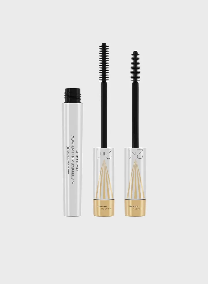 Max Factor Masterpiece 2 In 1 Lash Wow Mascara -001- Black, 7Ml