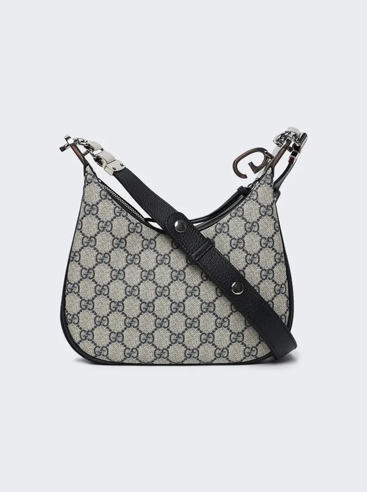 Attache Shoulder Bag Beige and Blue