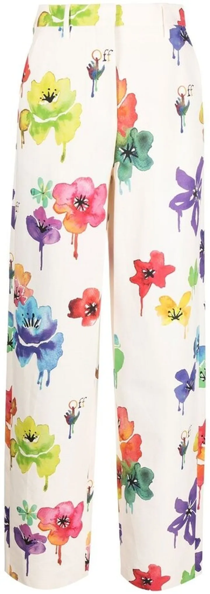 Floral-Print Straight Trousers