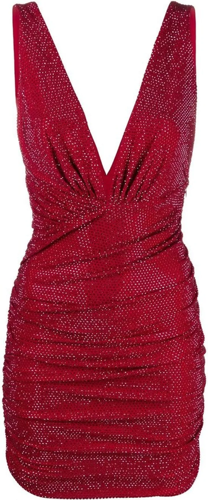 sequinned V-neck minidress
