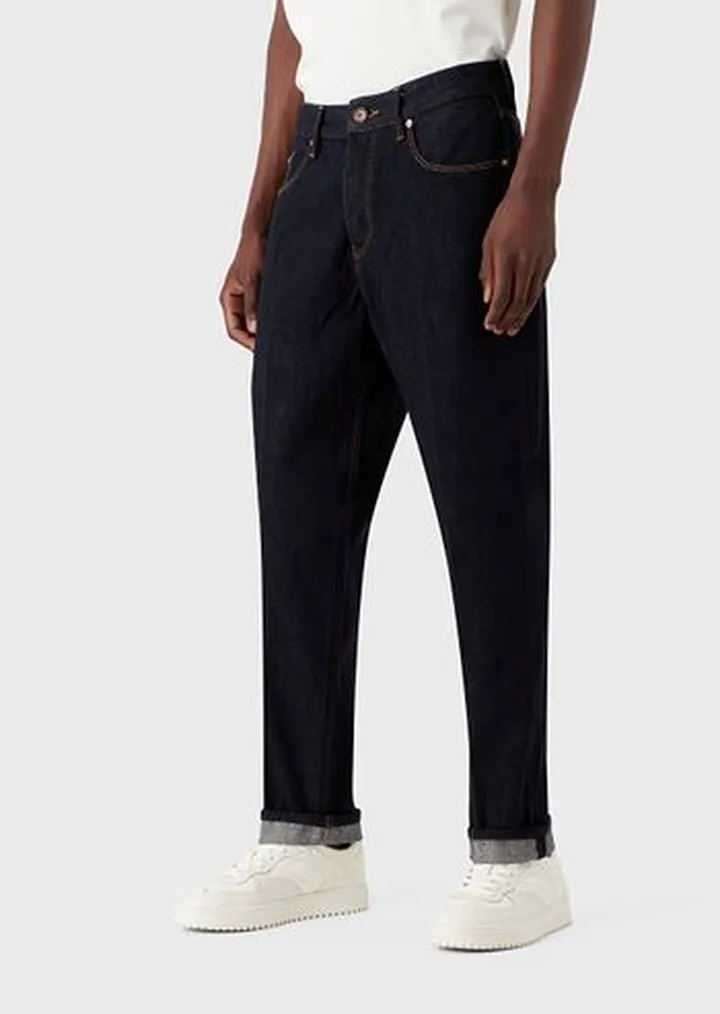 J72 Loose-fit reactive blue denim jeans