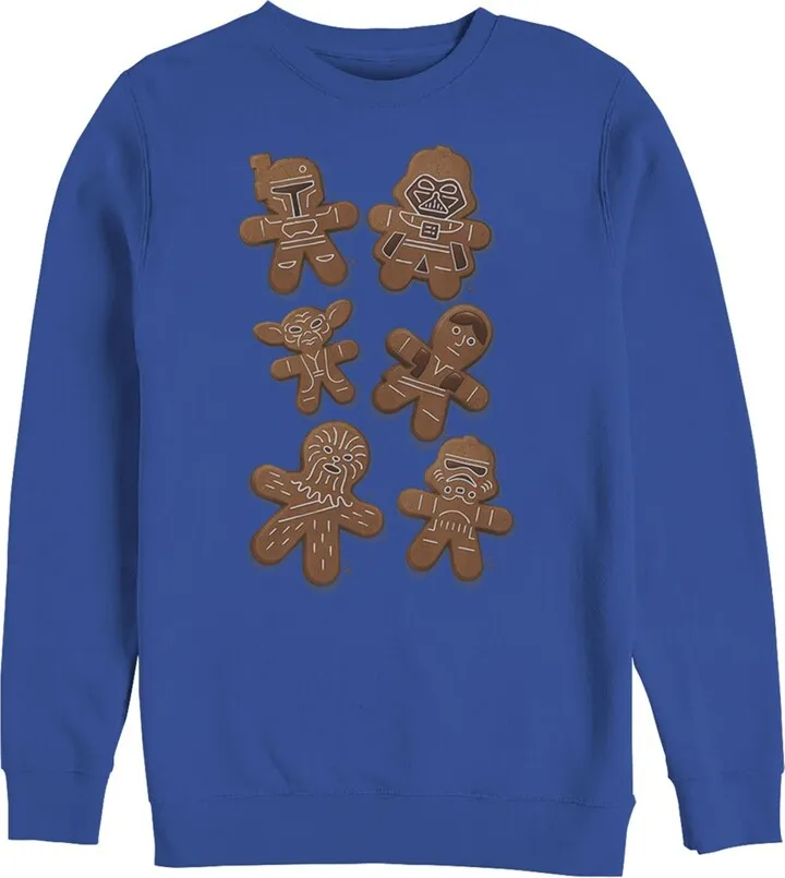 Men's Star Wars Christmas Gingerbread Cookies Sweatshirt - Royal Blue - 2X Large