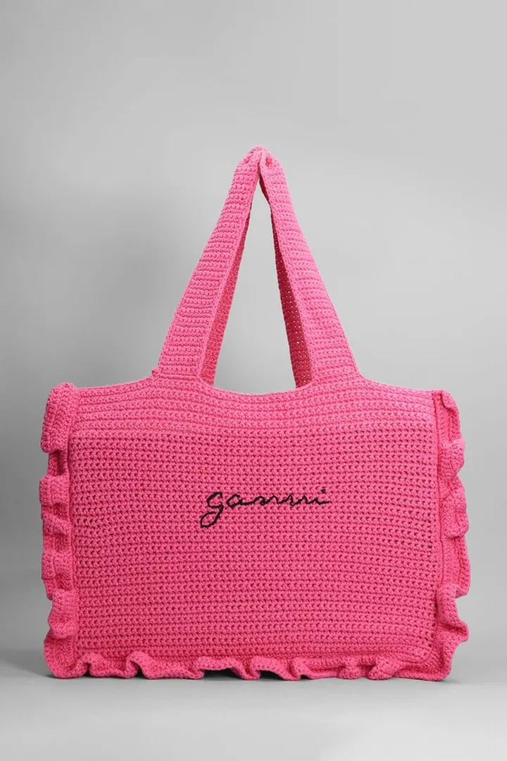 Tote In Rose-pink Cotton
