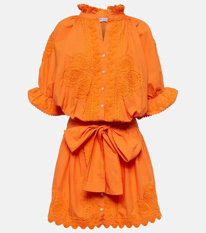 Cotton poplin shirt dress