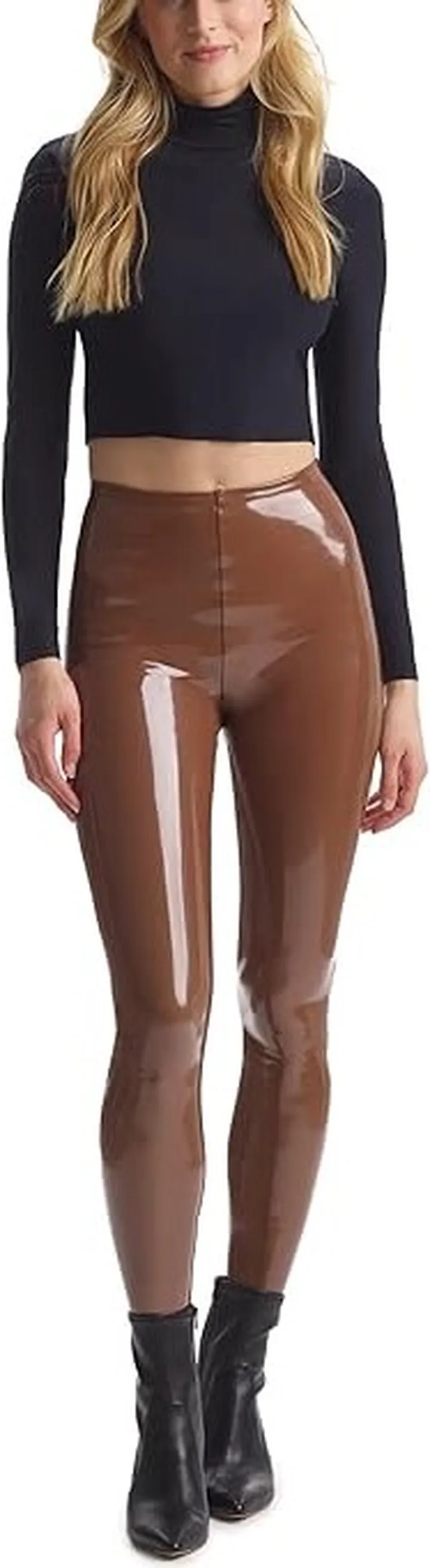 Commando Perfect Control Patent Leather Leggings SLG25 (Cinnamon) Women's Casual Pants