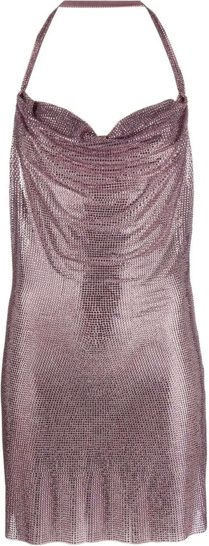 Crystal-Embellished Halterneck Mini Dress