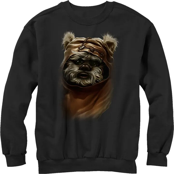 Men's Star Wars Wicket Ewok Sweatshirt - Black - Medium