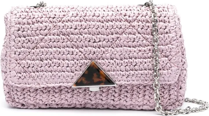 EMPORIO ARMANI- Straw Shoulder Bag