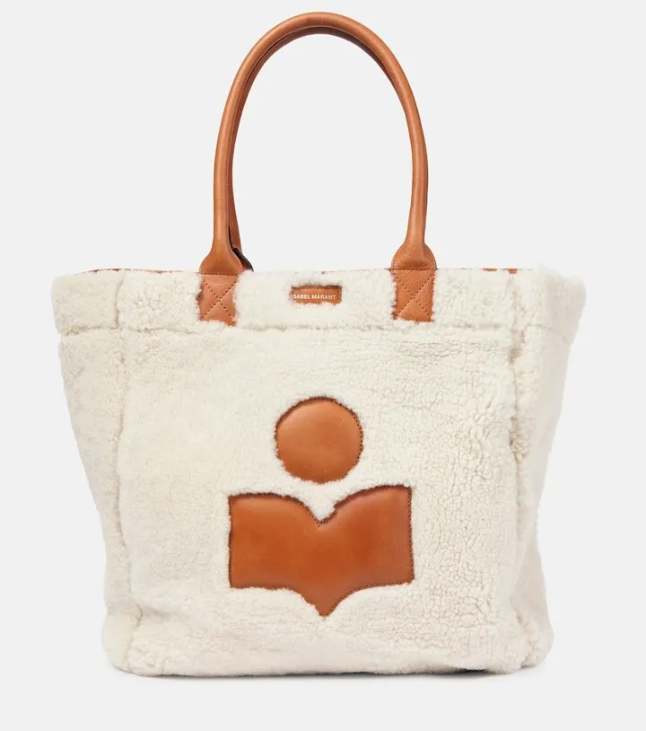 Yenky shearling and leather tote