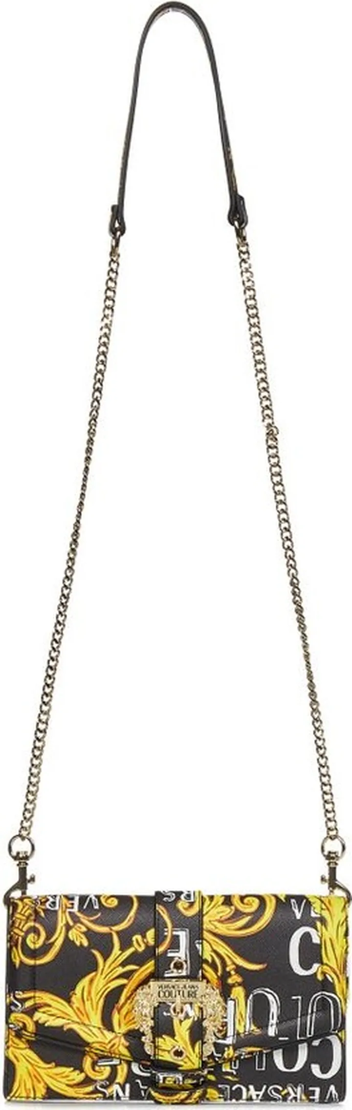 Versace Jeans Couture Couture-Printed Chain-Linked Crossbody Bag