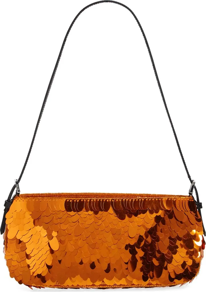 Dulce Paillette Baguette Shoulder Bag