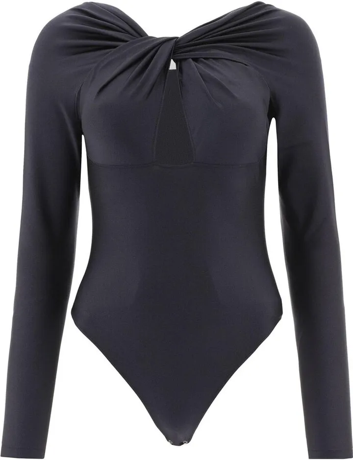 Cut-out Long-sleeved Blouse