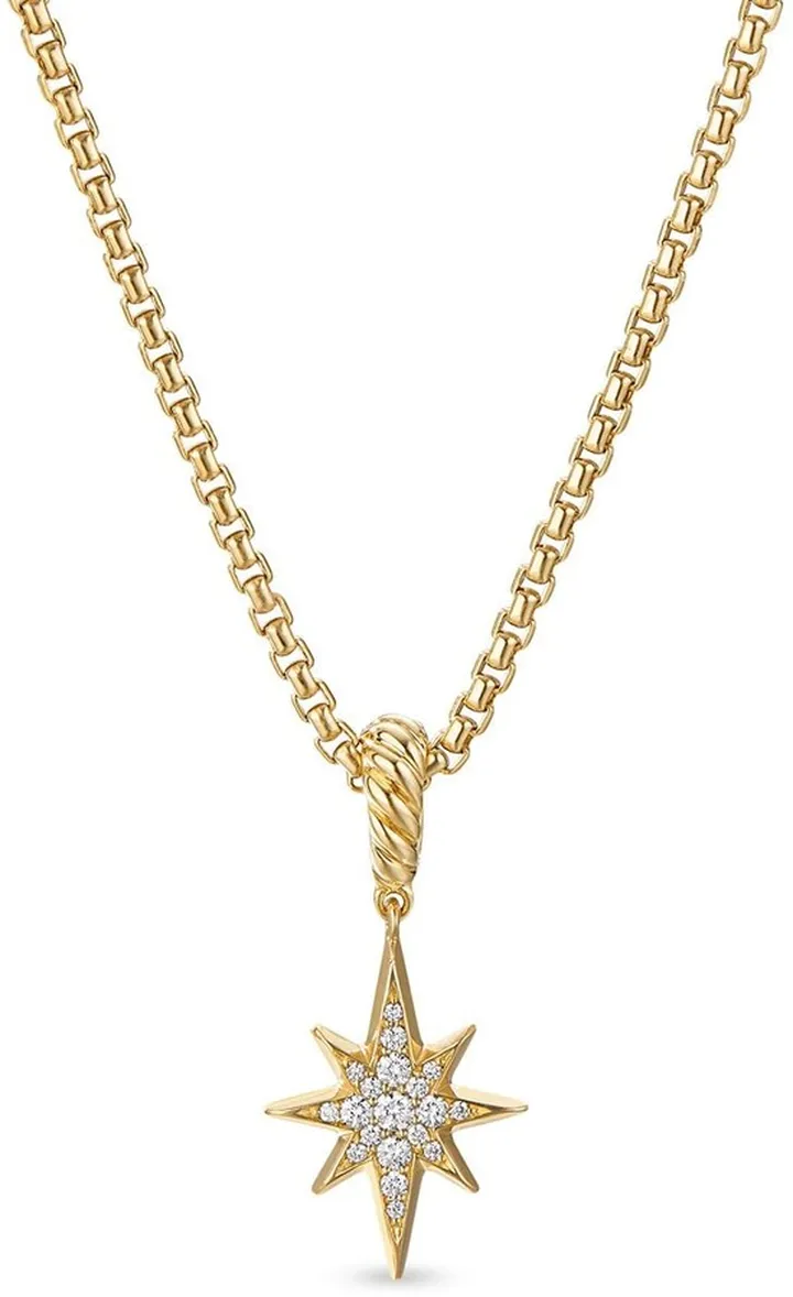 18kt Yellow Gold Diamond North Star Charm Enhancer