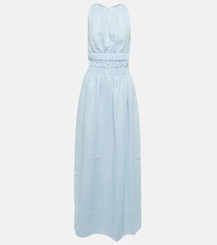 Cotton and silk maxi dress