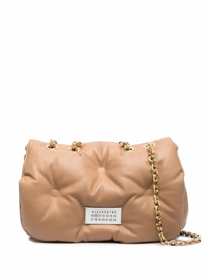 Quilted Logo-Plaque Shoulder Bag