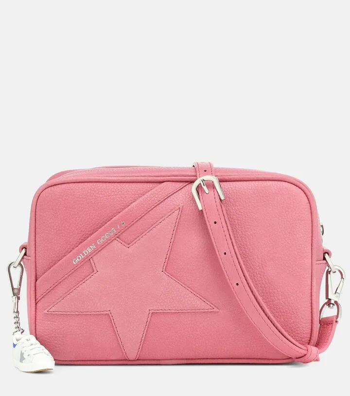 Star leather shoulder bag