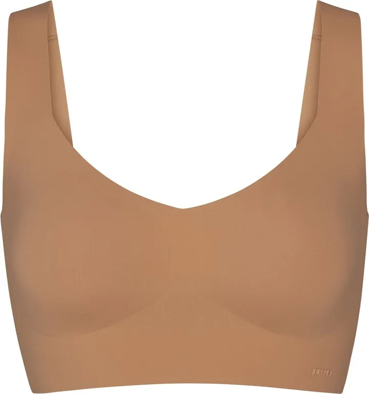 Naked Plunge Longline Bra | Ochre