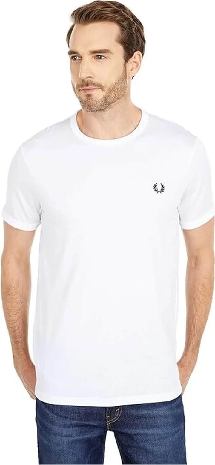 Fred Perry Ringer T-Shirt (White) Men's T Shirt