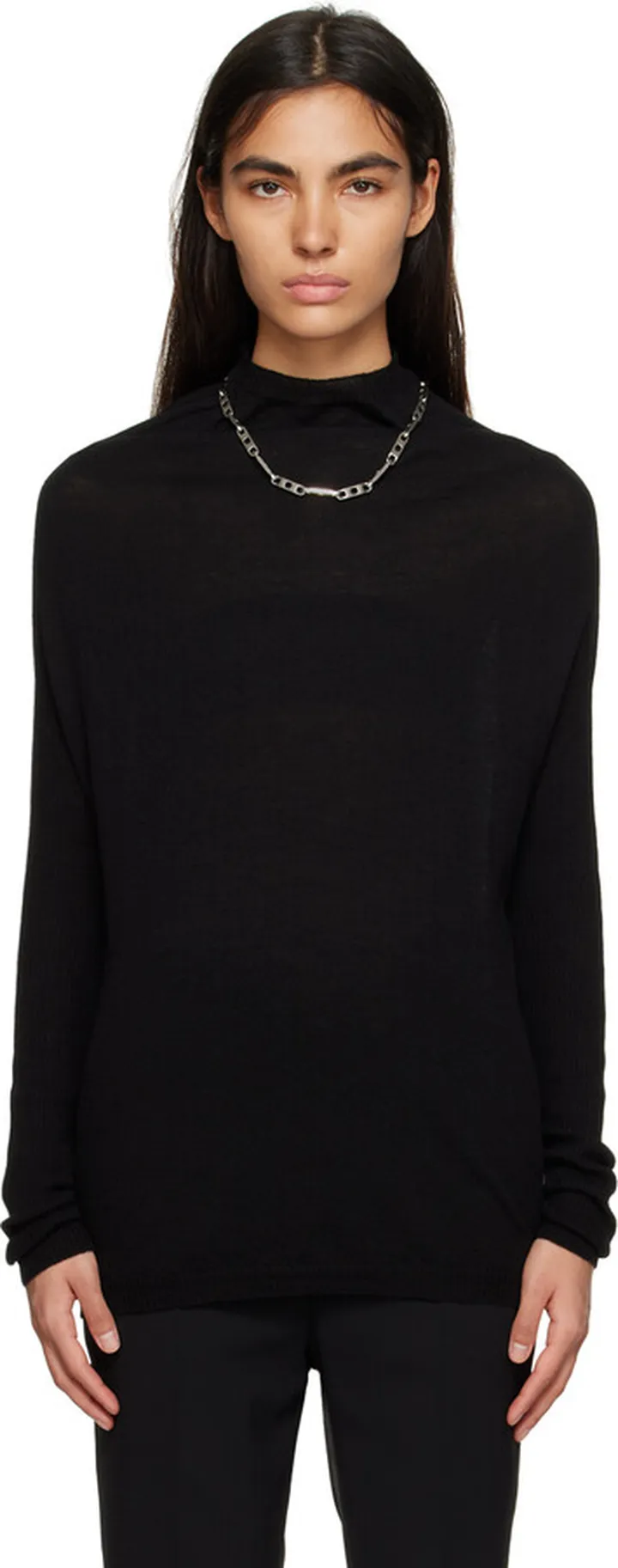 Rick Owens Black Crater Turtleneck