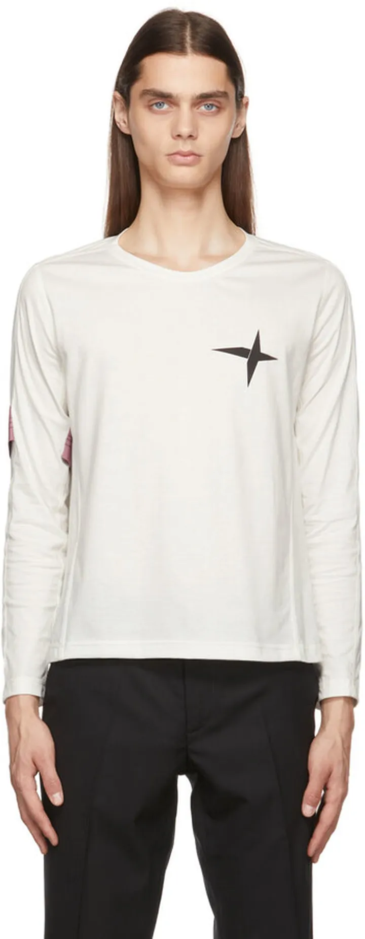 ADYAR SSENSE Exclusive White Armband Long Sleeve T-Shirt