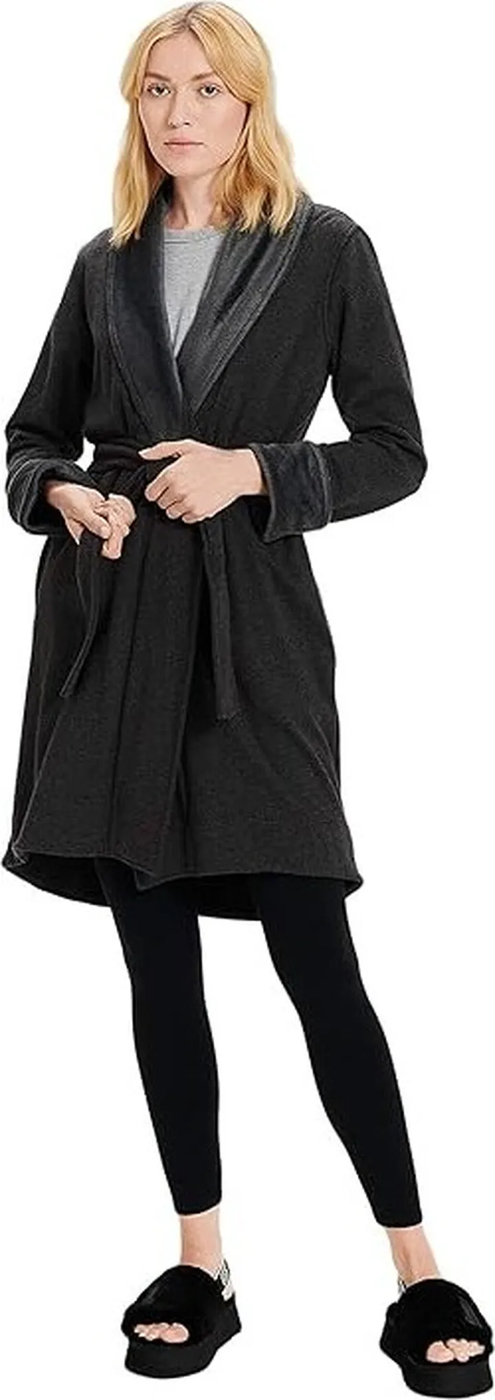 UGG Blanche II Robe (Black Bear Heather) Women's Robe