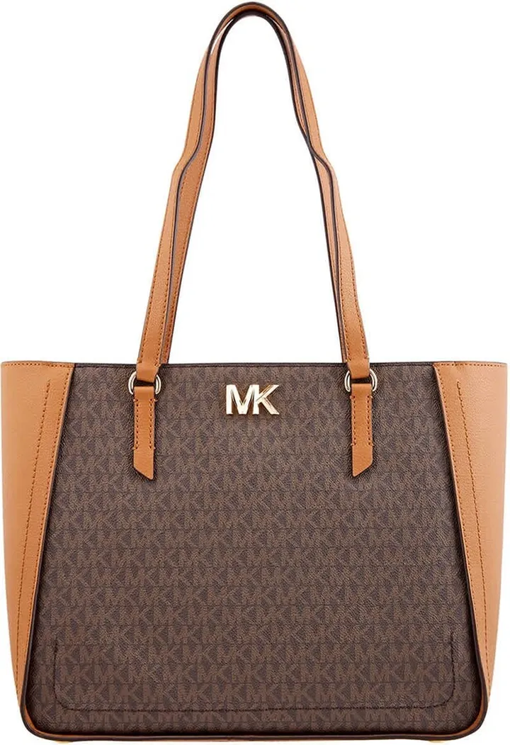 Michael Kors Sylvia Top Zip MK Acorn Signature Tote Bag