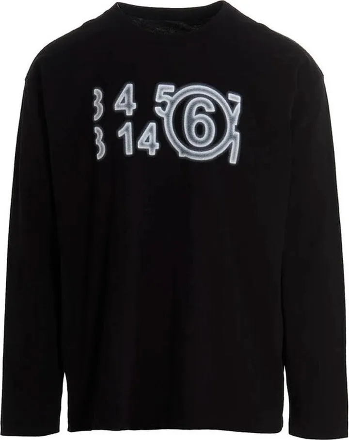 MM6 Maison Margiela Graphic Printed Long Sleeved T-Shirt