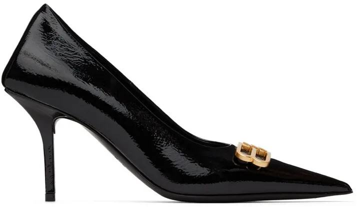 Balenciaga Black Square Knife BB 80 Heels