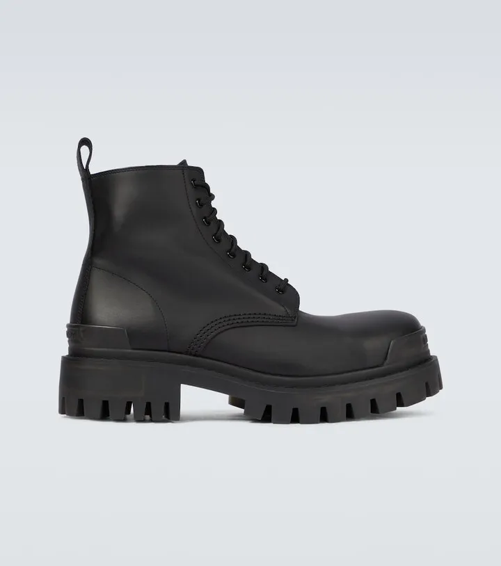 Strike leather boots