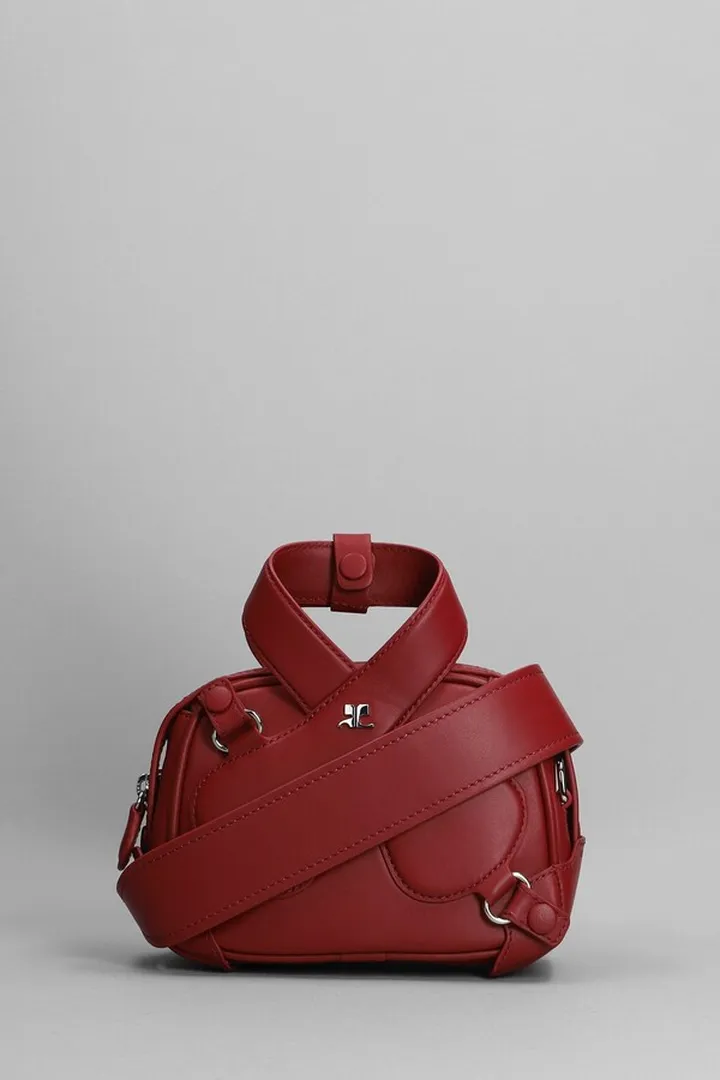 Hand Bag In Bordeaux Leather