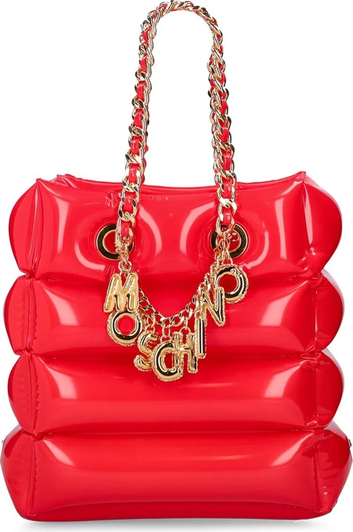 Padded chain logo tote bag