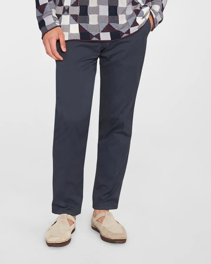 Men's Cotton-Stretch Straight Leg Pants