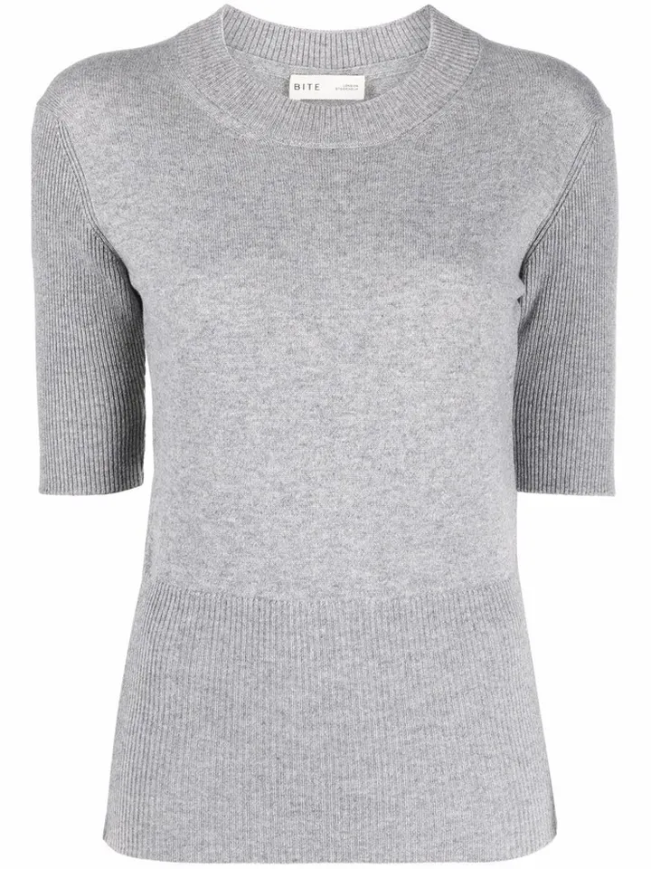 Short-Sleeve Cashmere Top
