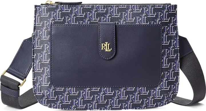 Coated Canvas Medium Jamey Crossbody Bag Cross-body Bag Midnight Blue