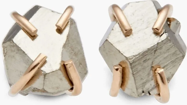 14-Karat Gold Pyrite Earrings