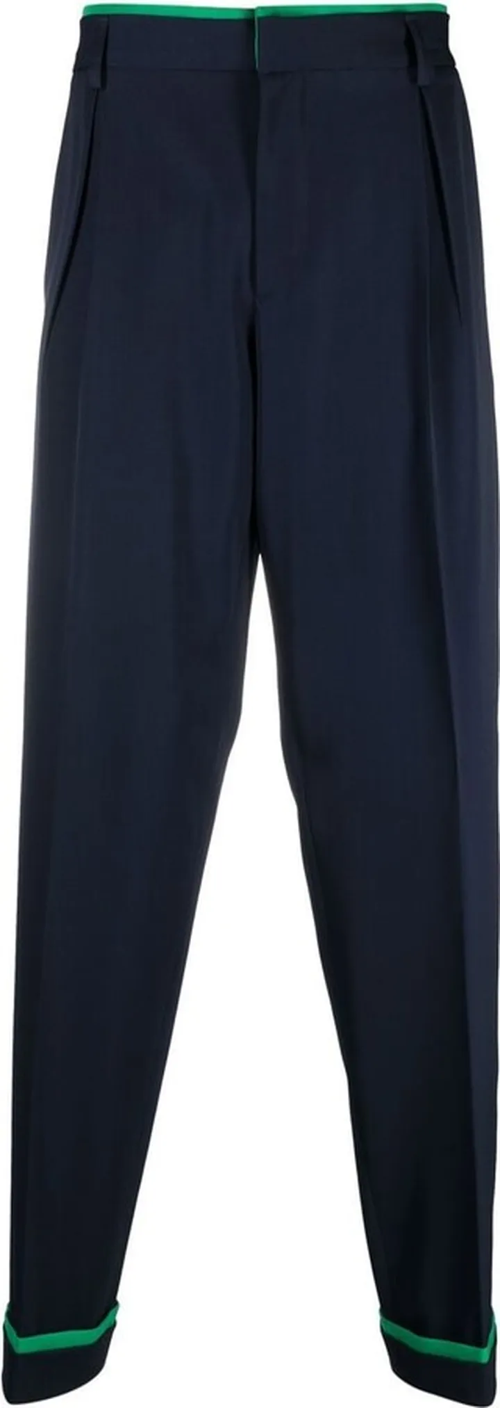 Straight-Leg Pleated Trousers